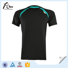 Camiseta de deporte de poliéster de los hombres Camiseta de deporte de deporte ajustado en blanco